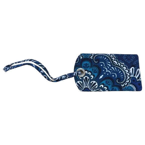 Vera Bradley Blue Paisley Floral Luggage Tag NEW without Tag - Picture 2 of 2